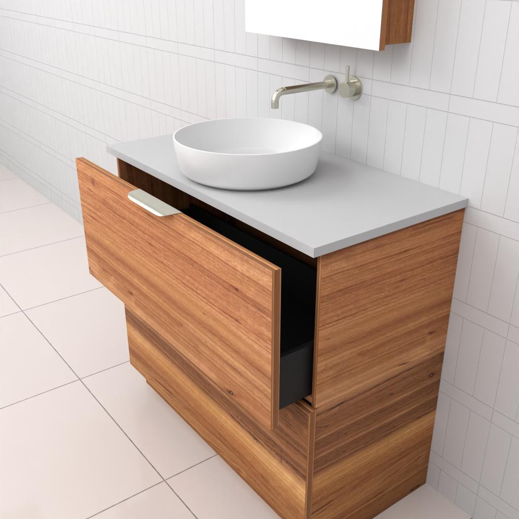 Celeste Duo - 900mm Blackbutt Freestanding Vanity