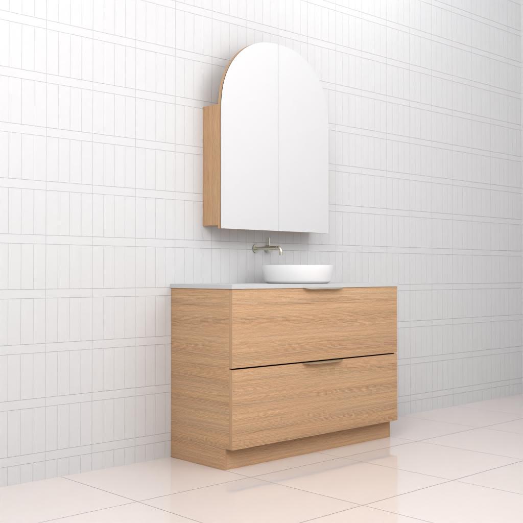 Celeste Duo - 1200mm Nordic Oak Freestanding Vanity