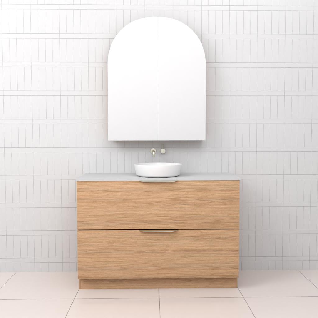 Celeste Duo - 1200mm Nordic Oak Freestanding Vanity