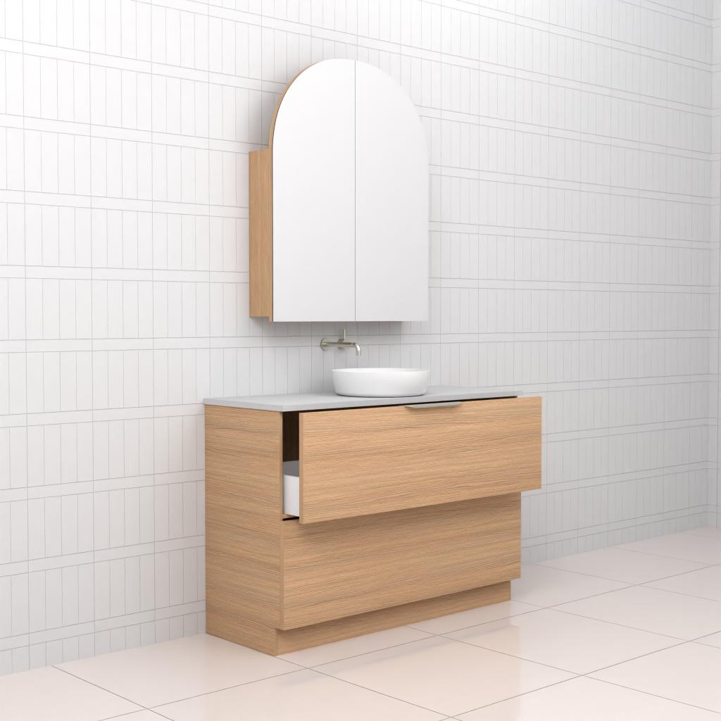Celeste Duo - 1200mm Nordic Oak Freestanding Vanity