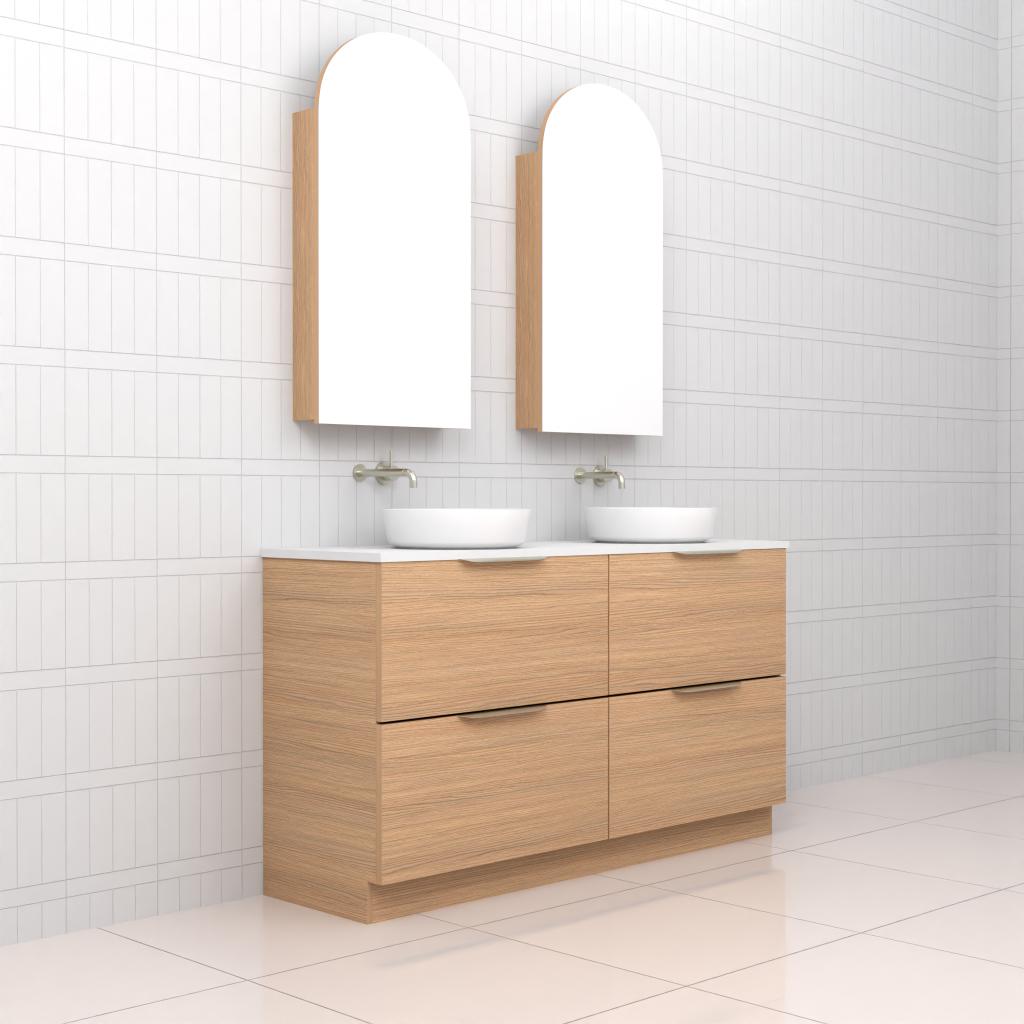 Celeste Duo - 1500mm Nordic Oak Freestanding Vanity