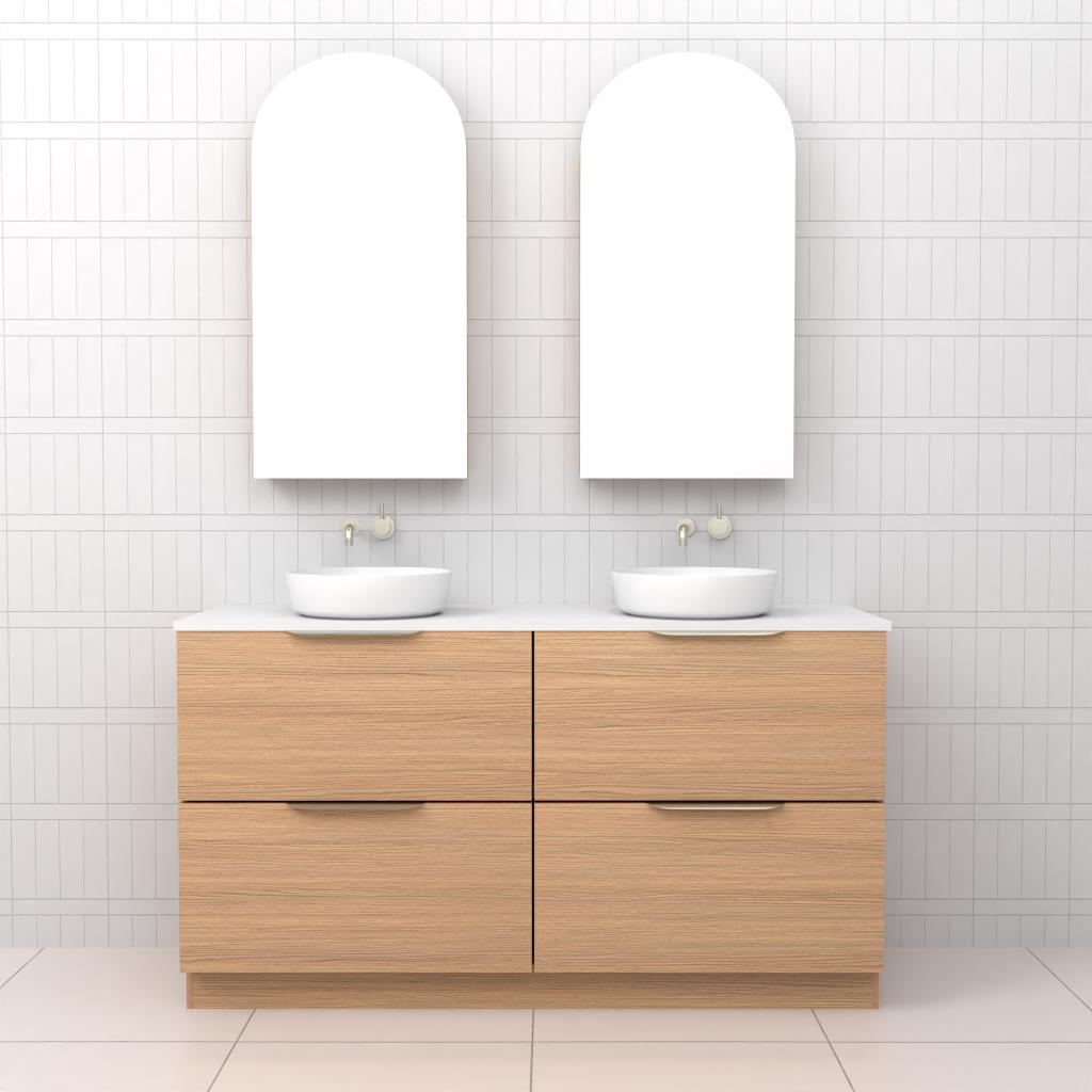 Celeste Duo - 1500mm Nordic Oak Freestanding Vanity
