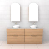 Celeste Duo - 1800mm Nordic Oak Freestanding Vanity