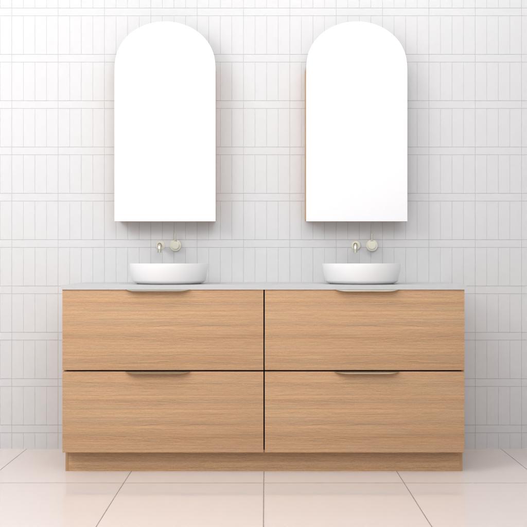 Celeste Duo - 1800mm Nordic Oak Freestanding Vanity