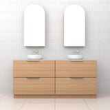 Celeste Duo - 1800mm Nordic Oak Freestanding Vanity