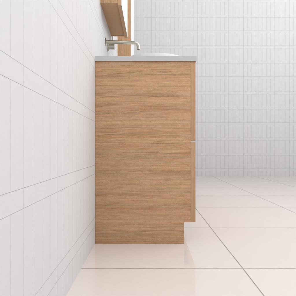 Celeste Duo - 1800mm Nordic Oak Freestanding Vanity