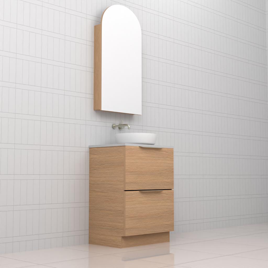 Celeste Duo - 600mm Nordic Oak Freestanding Vanity
