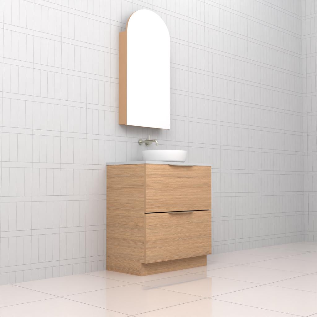 Celeste Duo - 750mm Nordic Oak Freestanding Vanity