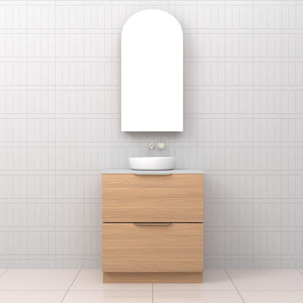 Celeste Duo - 750mm Nordic Oak Freestanding Vanity