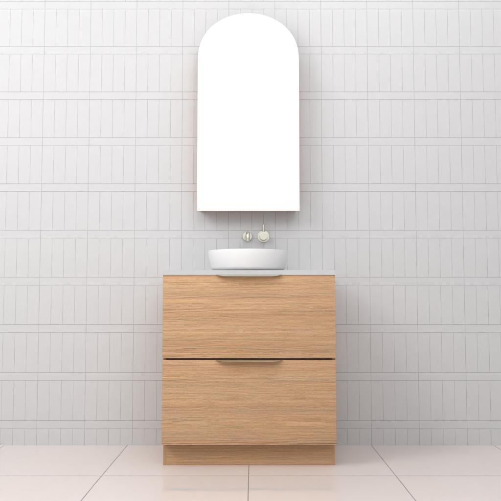 Celeste Duo - 750mm Nordic Oak Freestanding Vanity