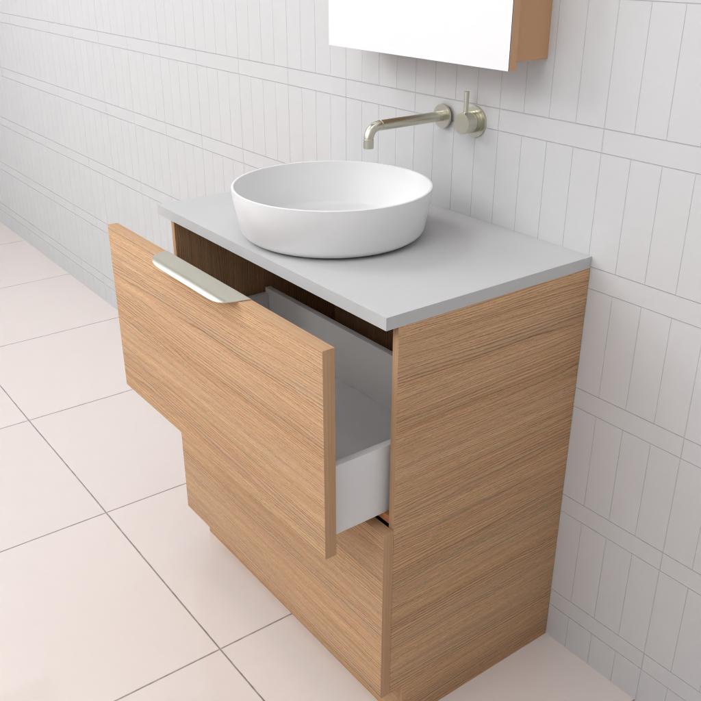Celeste Duo - 750mm Nordic Oak Freestanding Vanity