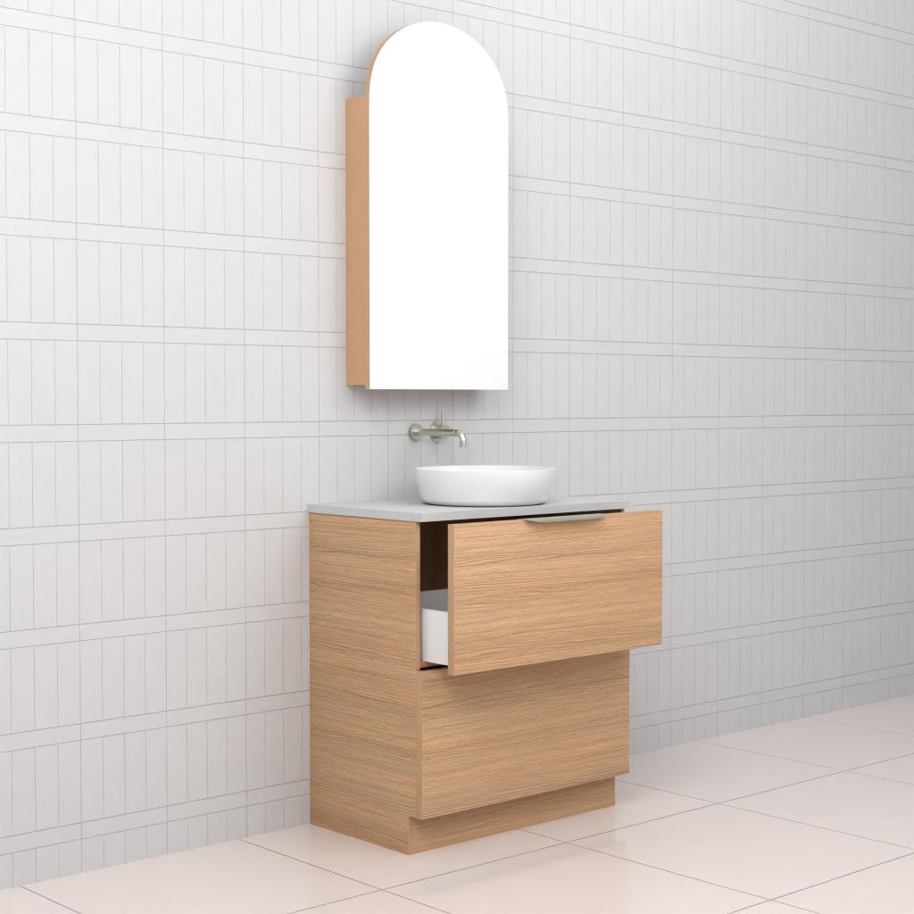 Celeste Duo - 750mm Nordic Oak Freestanding Vanity