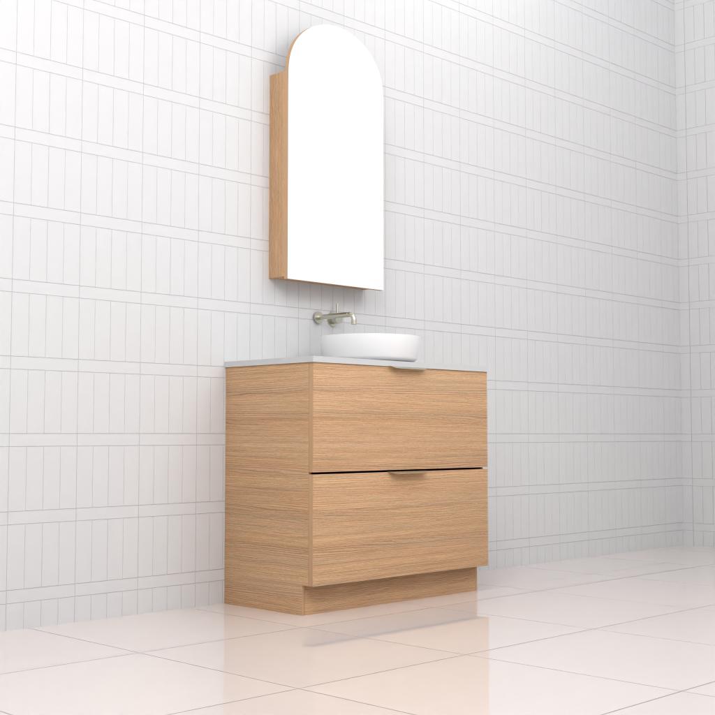 Celeste Duo - 900mm Nordic Oak Freestanding Vanity