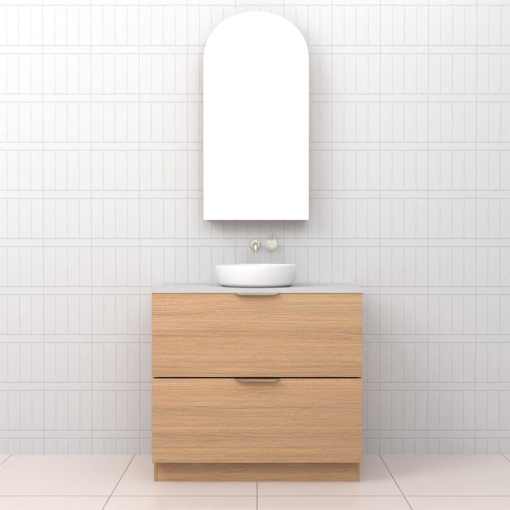 Celeste Duo - 900mm Nordic Oak Freestanding Vanity