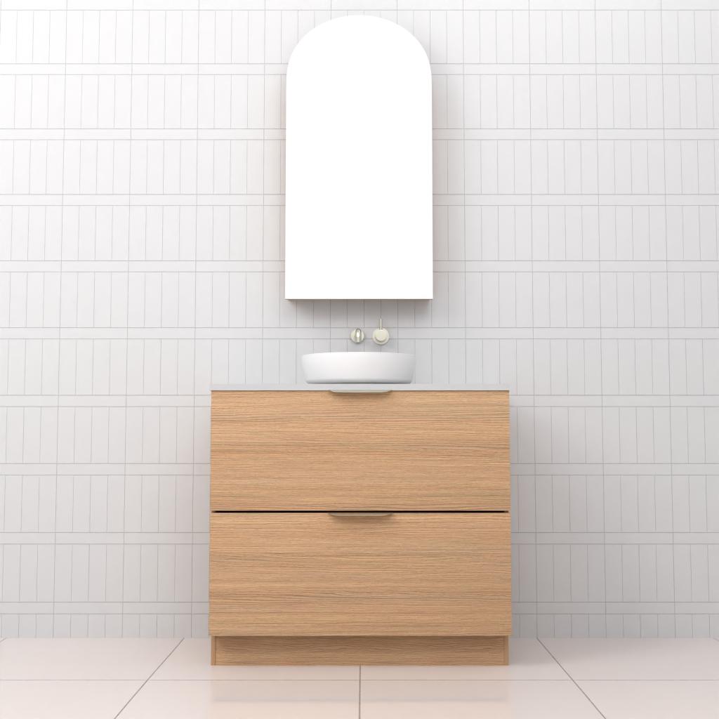 Celeste Duo - 900mm Nordic Oak Freestanding Vanity