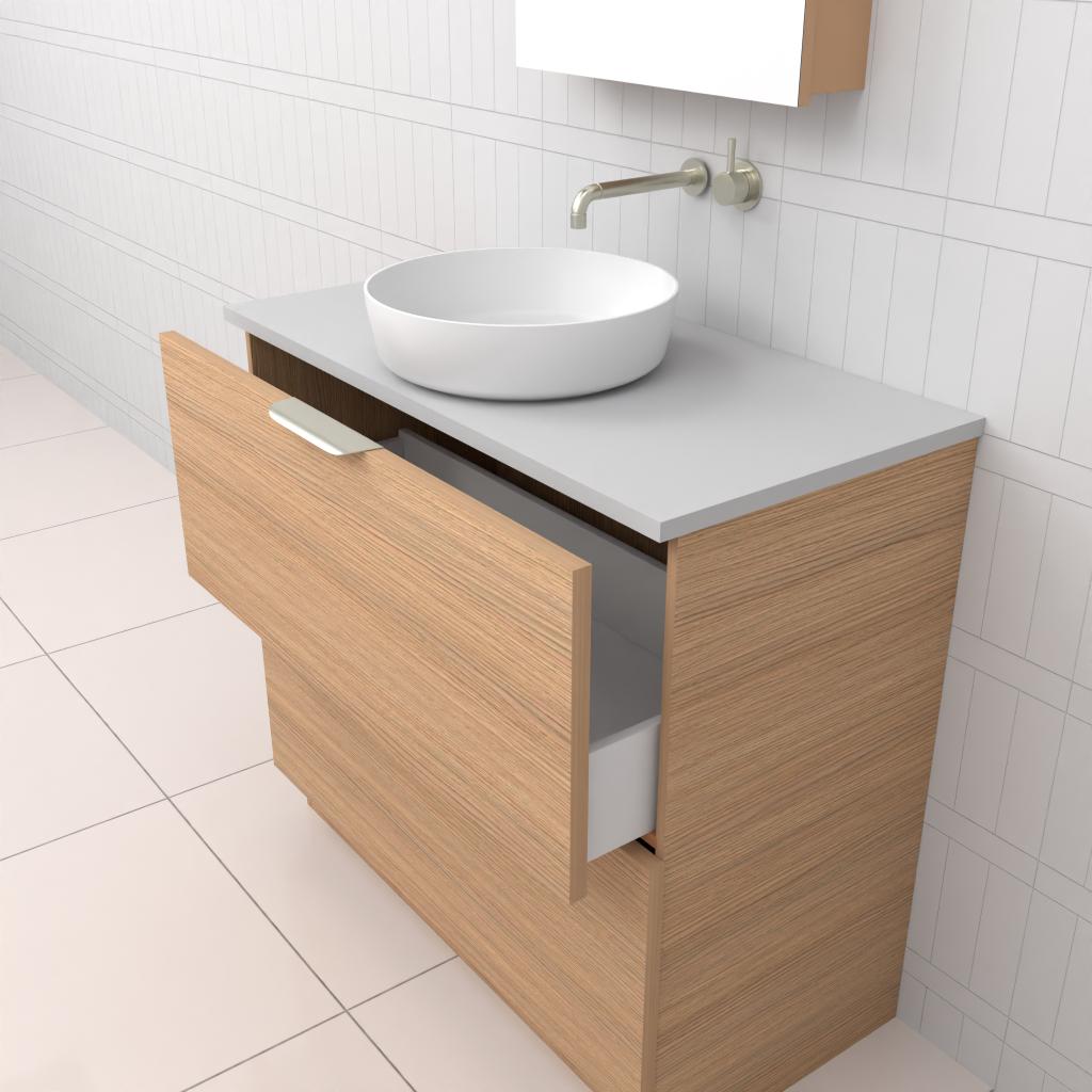 Celeste Duo - 900mm Nordic Oak Freestanding Vanity