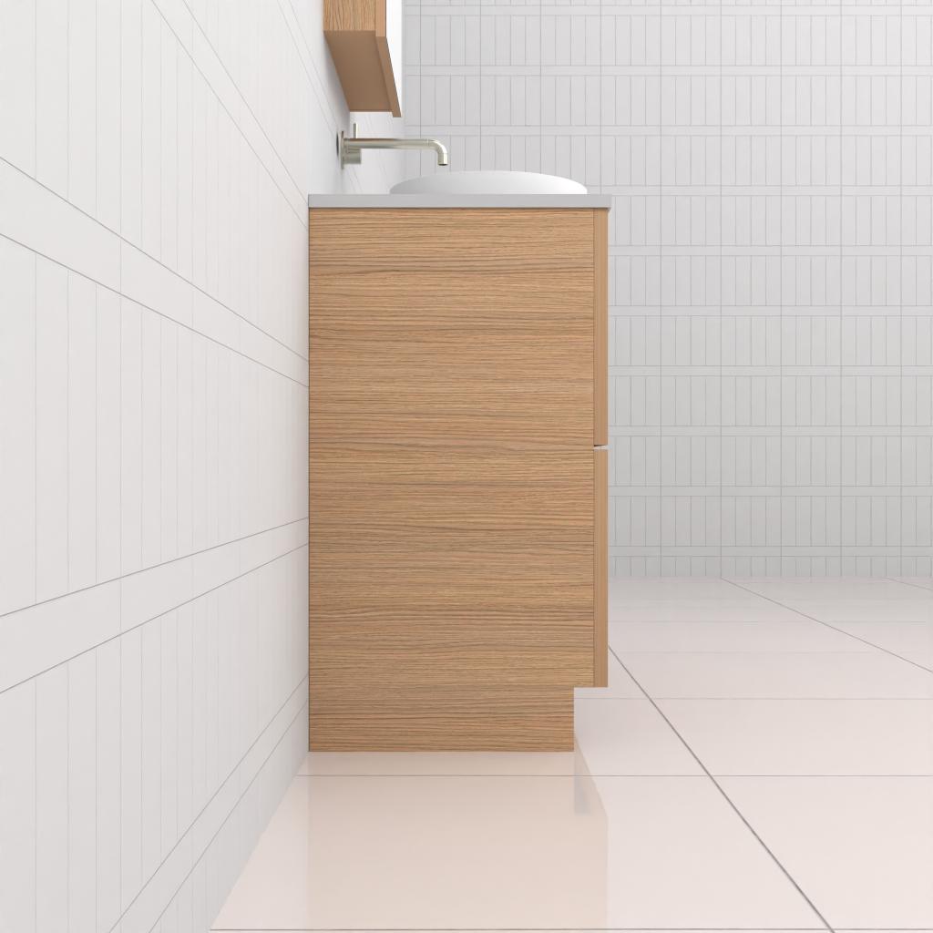 Celeste Duo - 900mm Nordic Oak Freestanding Vanity