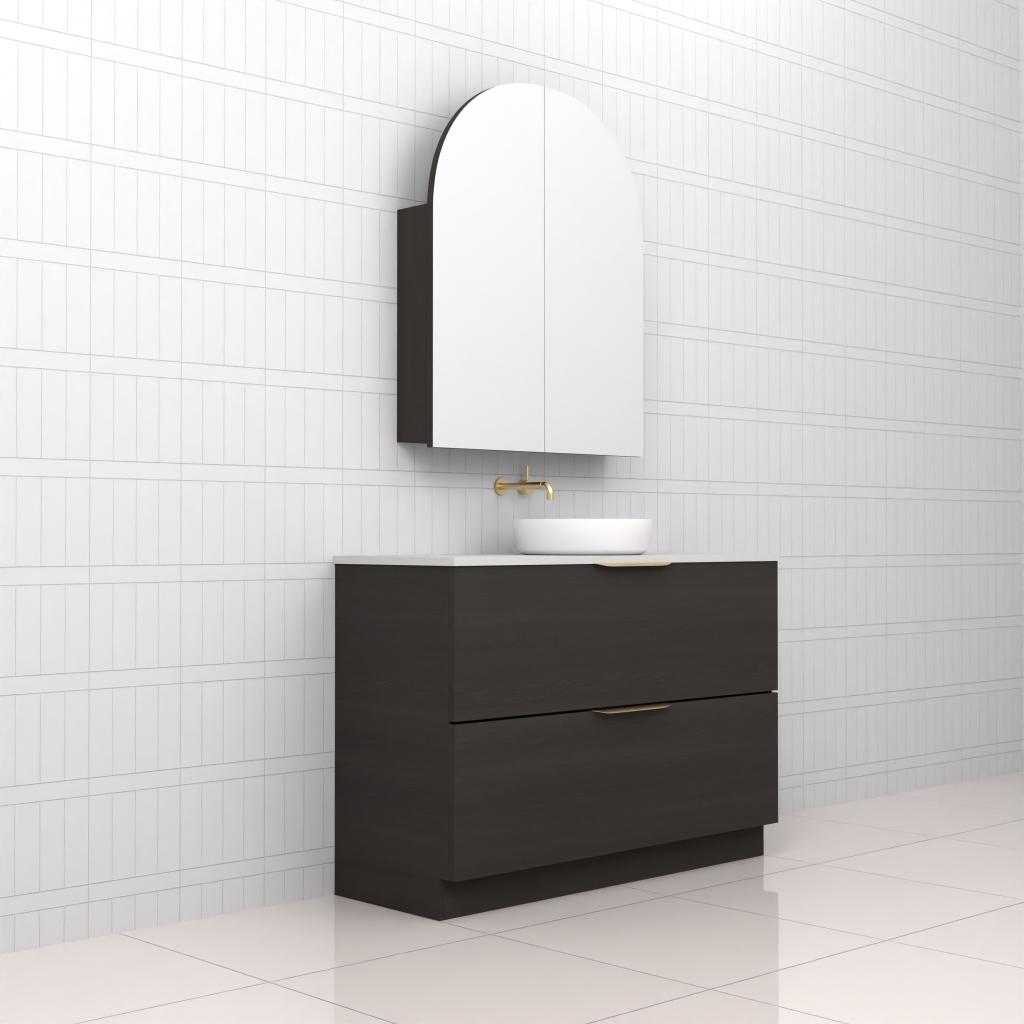 Celeste Duo - 1200mm Smoked Onyx Freestanding Vanity