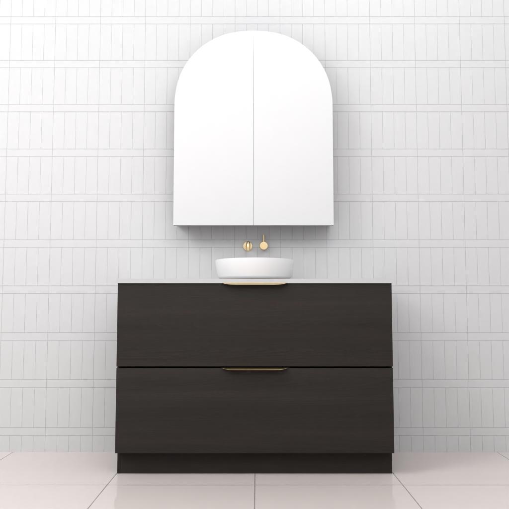 Celeste Duo - 1200mm Smoked Onyx Freestanding Vanity