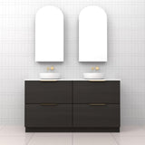 Celeste Duo - 1500mm Smoked Onyx Freestanding Vanity