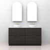 Celeste Duo - 1500mm Smoked Onyx Freestanding Vanity