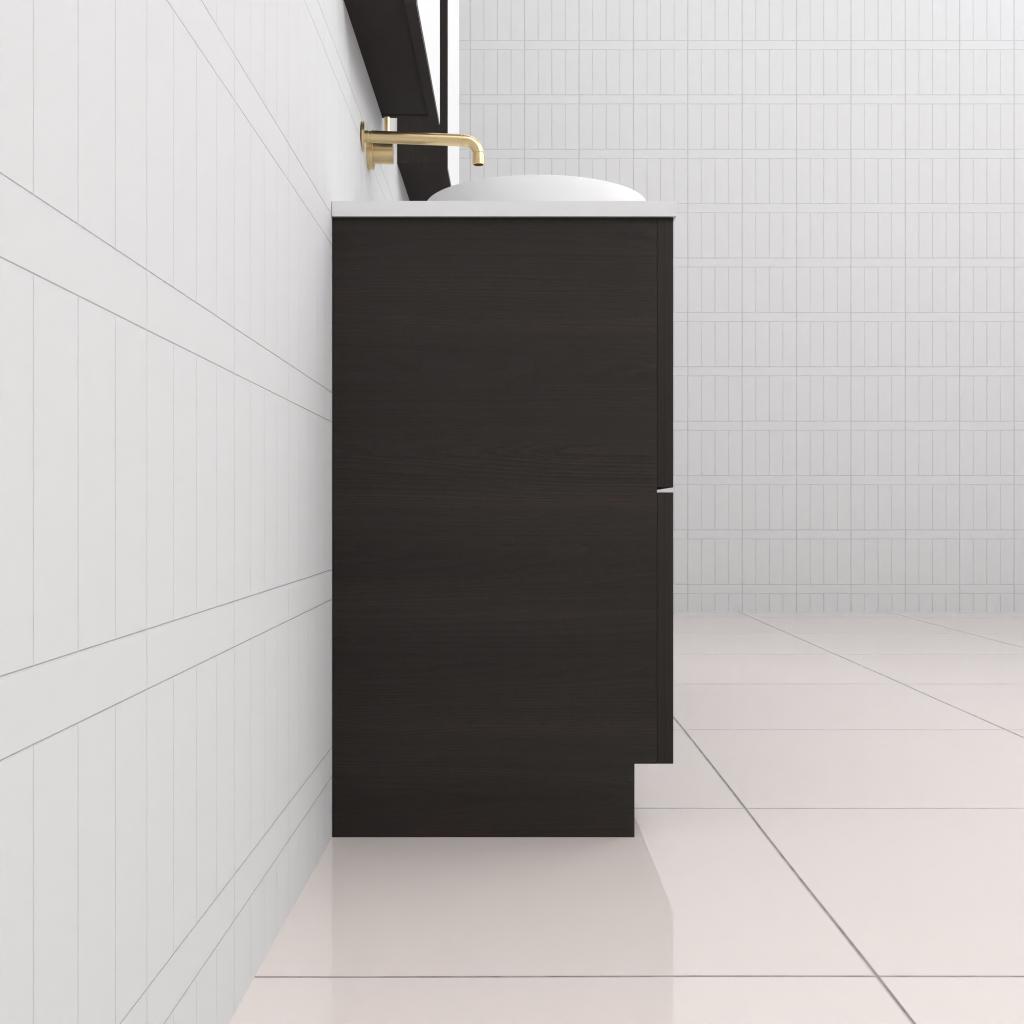 Celeste Duo - 1500mm Smoked Onyx Freestanding Vanity