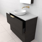 Celeste Duo - 900mm Smoked Onyx Freestanding Vanity
