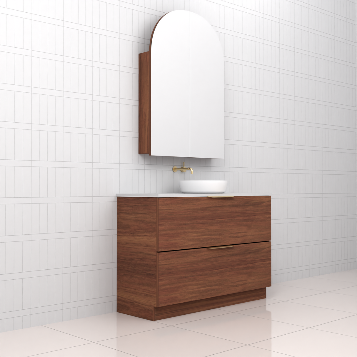 Celeste Duo - 1200mm Tasmania Blackwood Freestanding Vanity