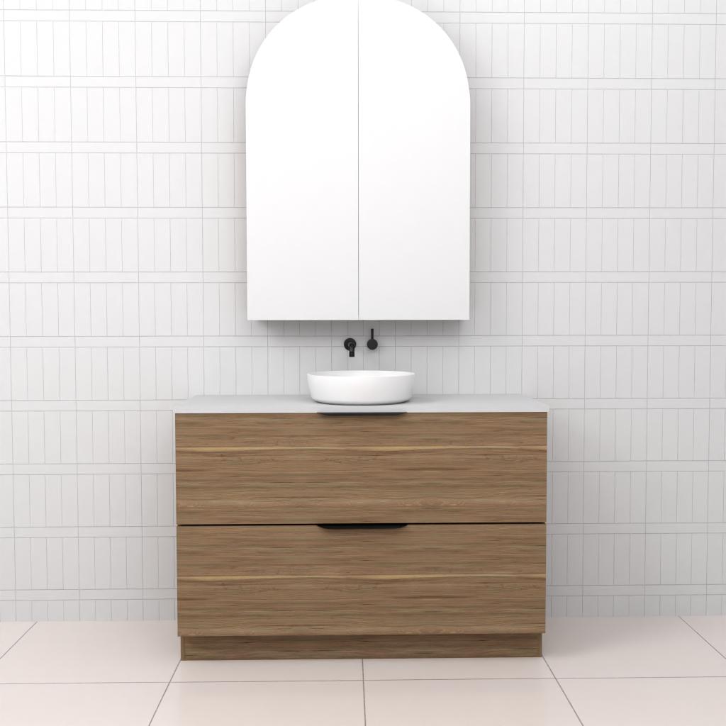 Celeste Duo - 1200mm Tuscan Oak Freestanding Vanity