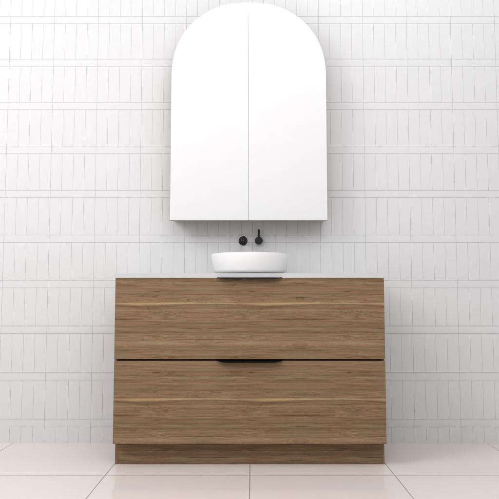Celeste Duo - 1200mm Tuscan Oak Freestanding Vanity