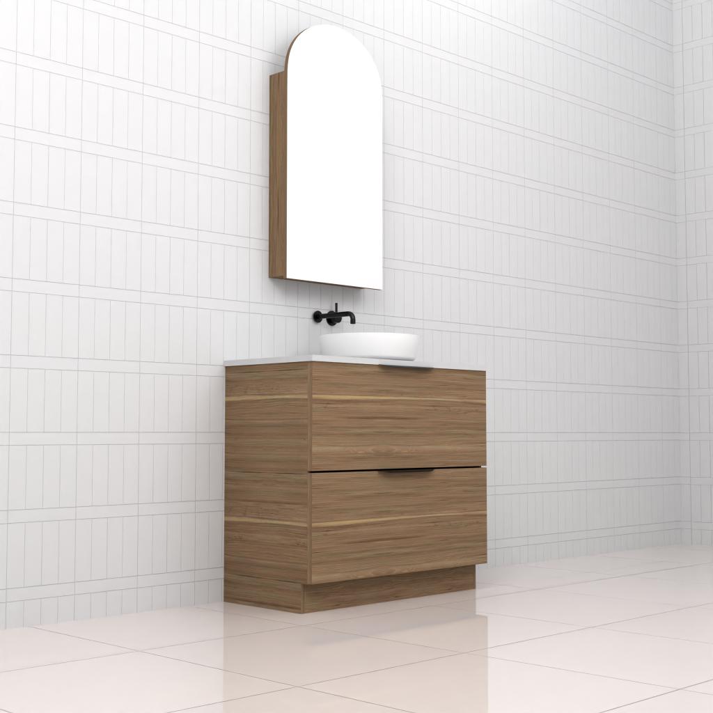 Celeste Duo - 900mm Tuscan Oak Freestanding Vanity