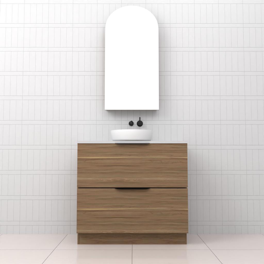 Celeste Duo - 900mm Tuscan Oak Freestanding Vanity
