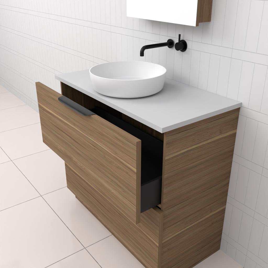 Celeste Duo - 900mm Tuscan Oak Freestanding Vanity