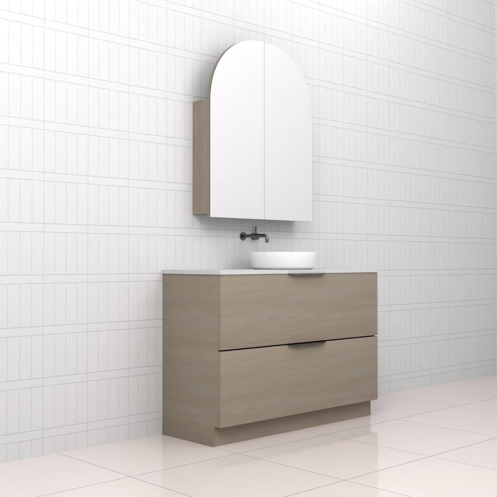 Celeste Duo - 1200mm Smoked Ash Freestanding Vanity