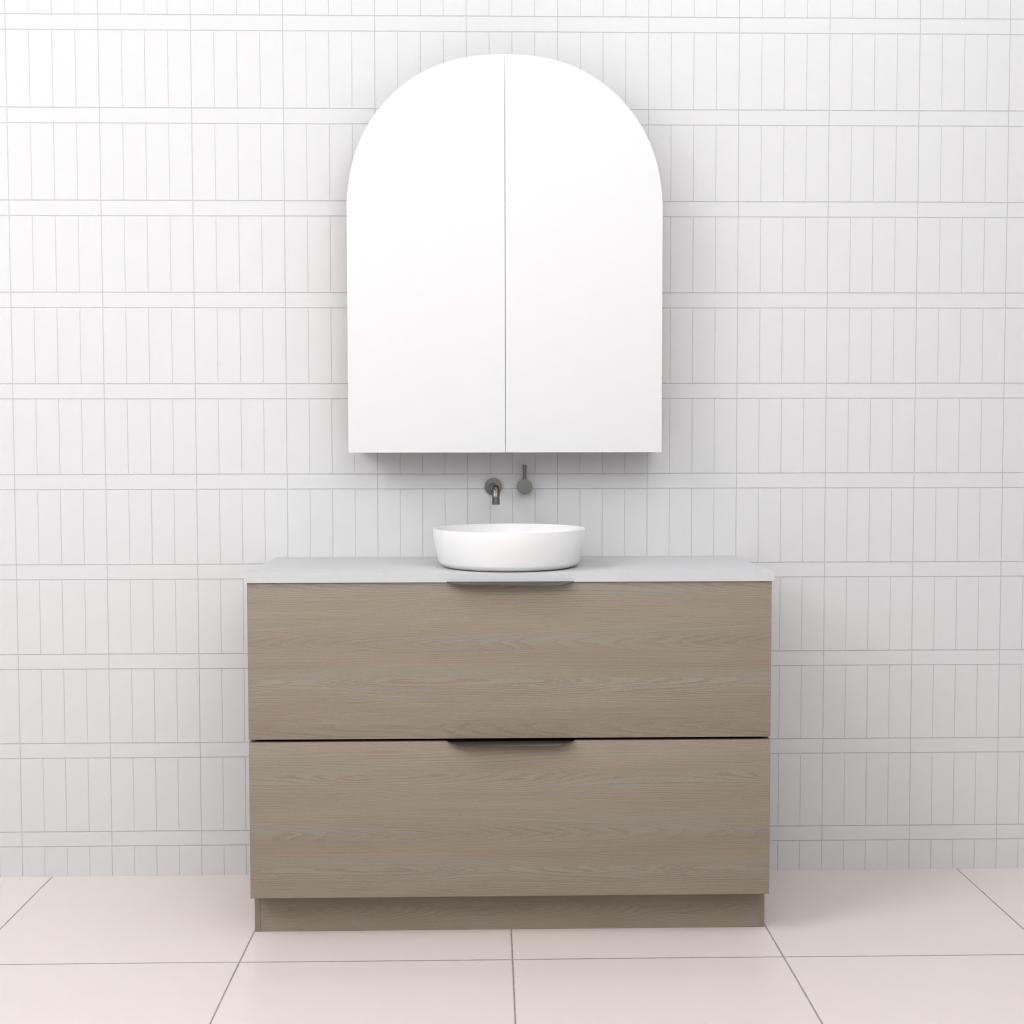 Celeste Duo - 1200mm Smoked Ash Freestanding Vanity
