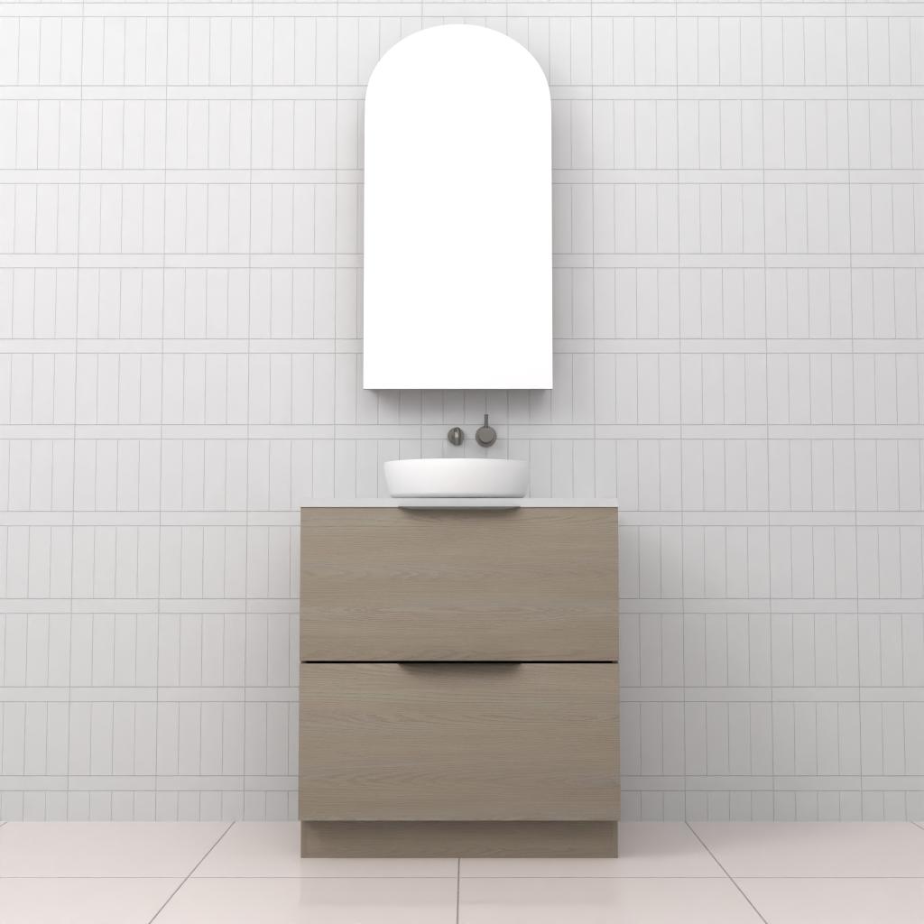 Celeste Duo - 750mm Smoked Ash Freestanding Vanity