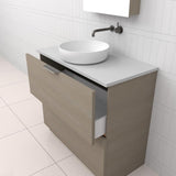 Celeste Duo - 900mm Smoked Ash Freestanding Vanity