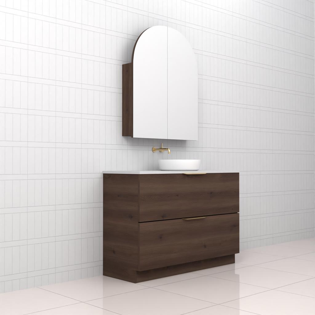 Celeste Duo - 1200mm Chestnut Freestanding Vanity