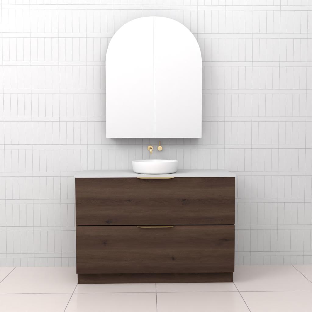 Celeste Duo - 1200mm Chestnut Freestanding Vanity