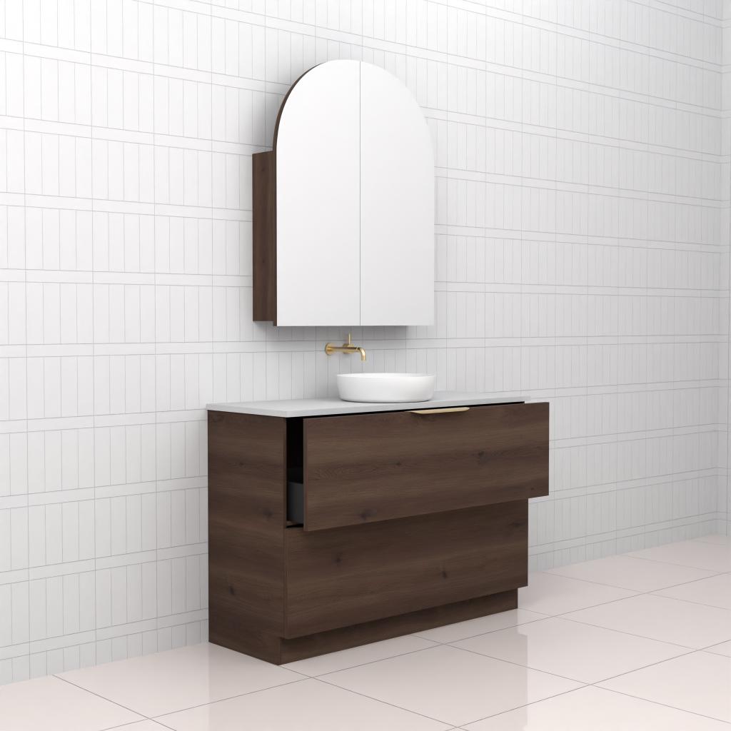 Celeste Duo - 1200mm Chestnut Freestanding Vanity