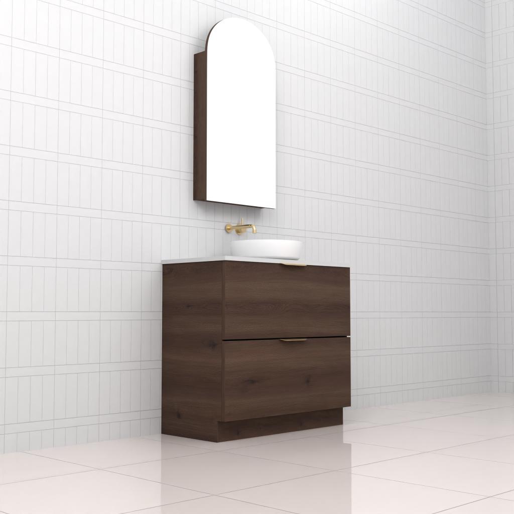 Celeste Duo - 900mm Chestnut Freestanding Vanity