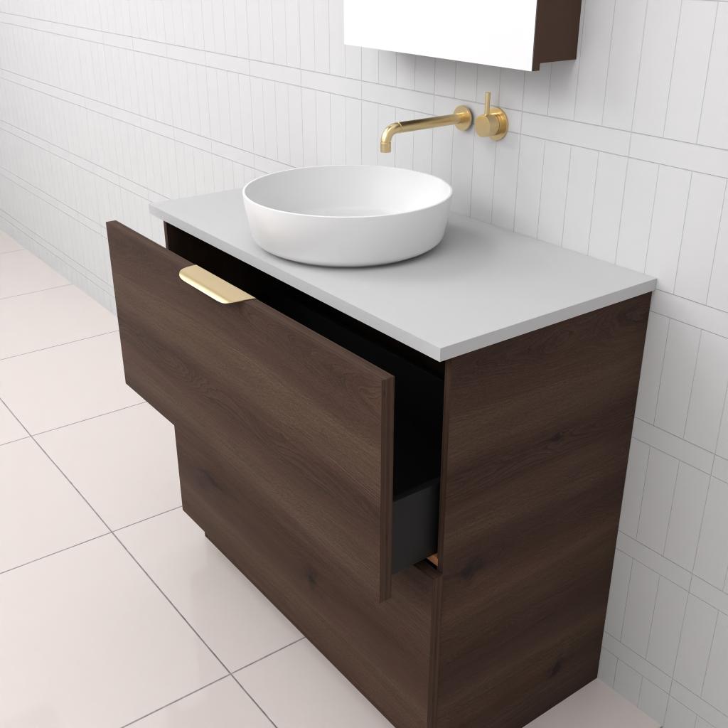 Celeste Duo - 900mm Chestnut Freestanding Vanity