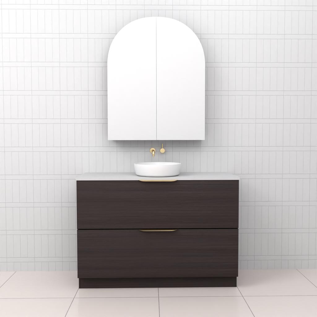 Celeste Duo - 1200mm Espresso Oak Freestanding Vanity