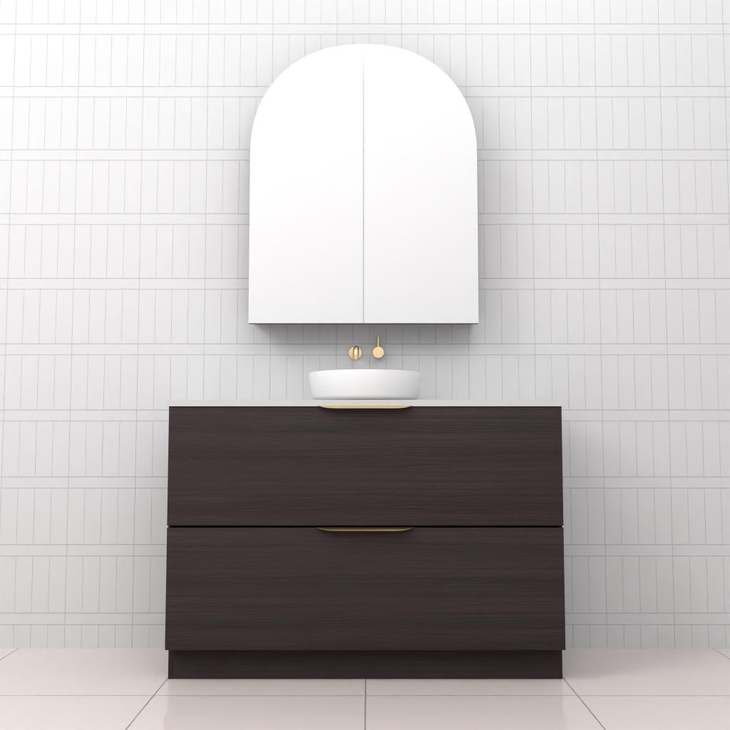 Celeste Duo - 1200mm Espresso Oak Freestanding Vanity