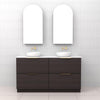 Celeste Duo - 1500mm Espresso Oak Freestanding Vanity