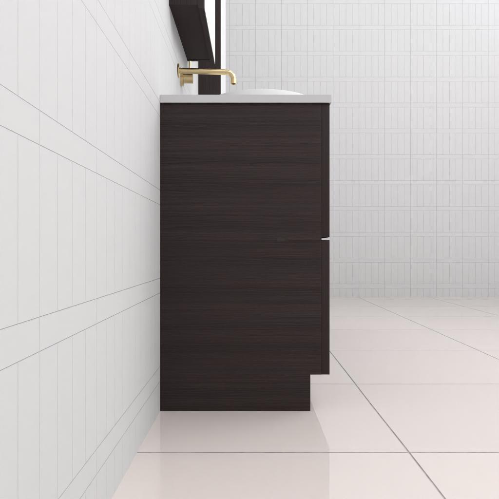 Celeste Duo - 1800mm Espresso Oak Freestanding Vanity