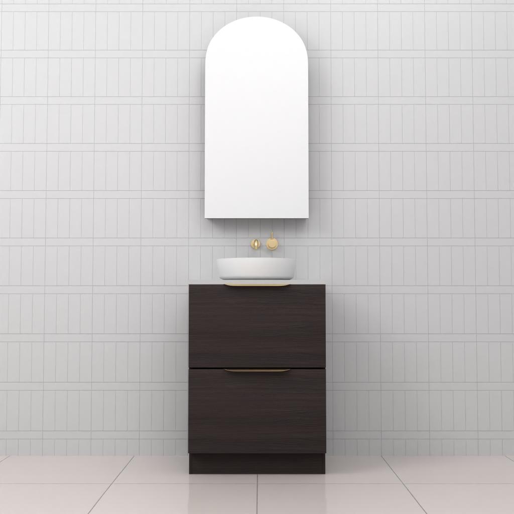 Celeste Duo - 600mm Espresso Oak Freestanding Vanity
