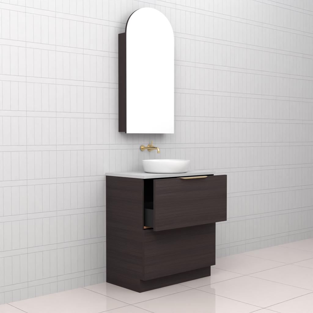 Celeste Duo - 750mm Espresso Oak Freestanding Vanity