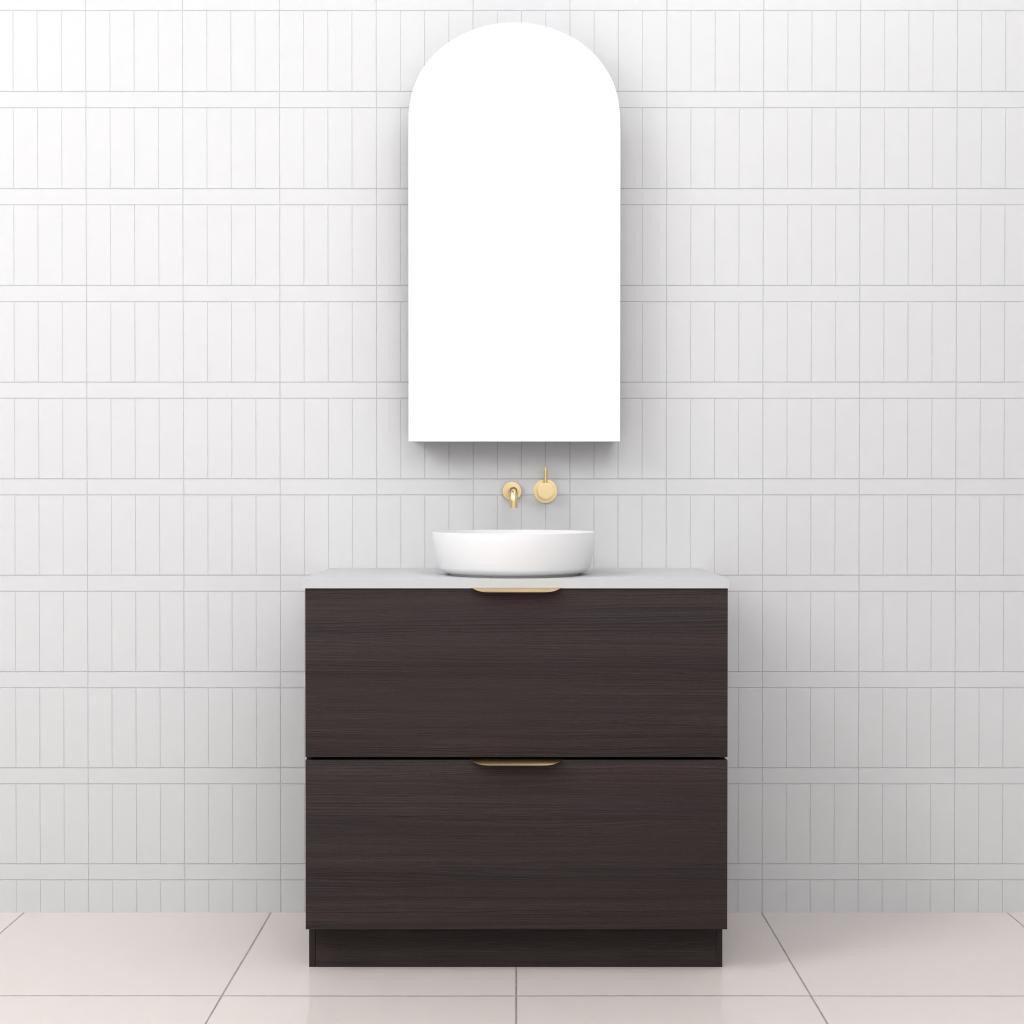 Celeste Duo - 900mm Espresso Oak Freestanding Vanity