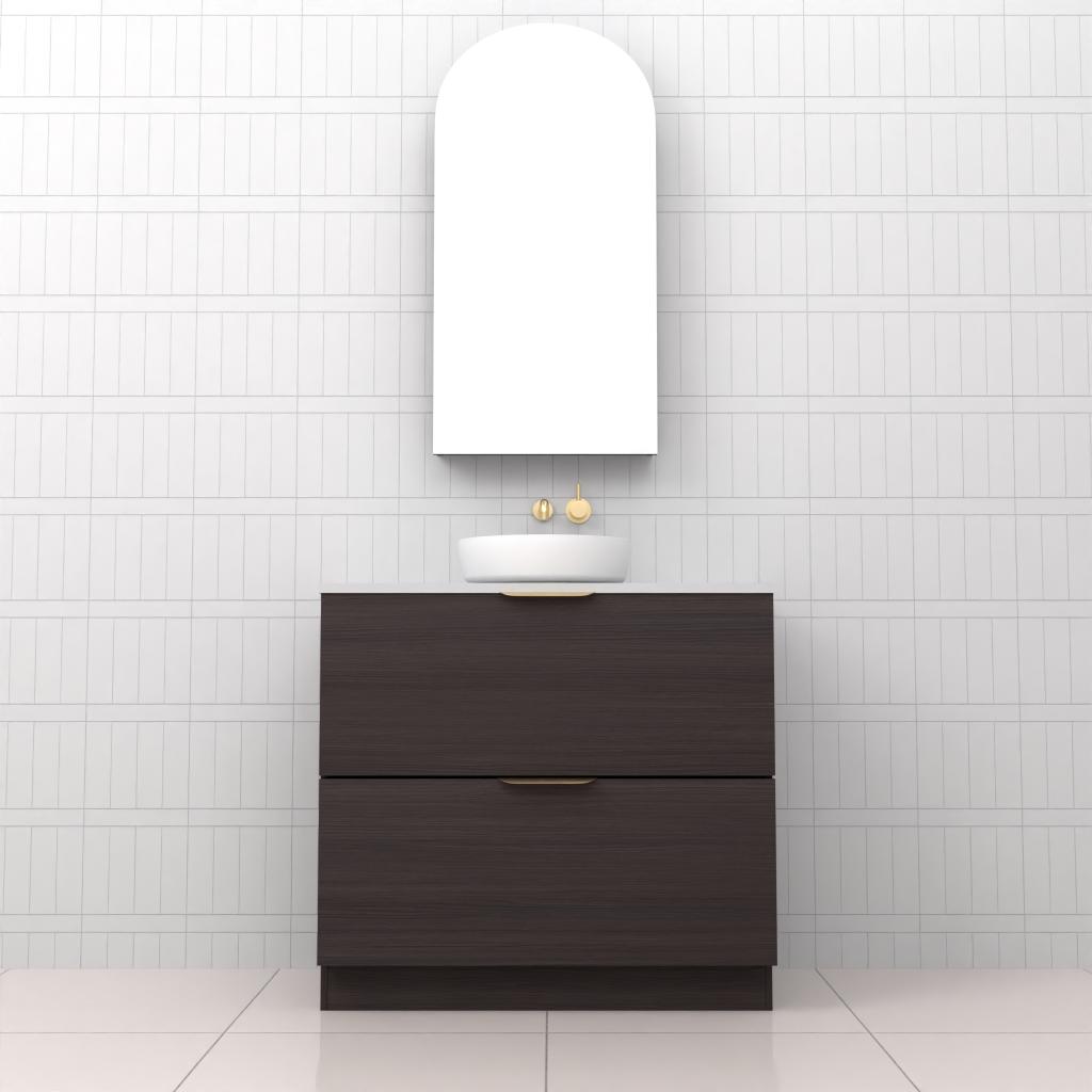 Celeste Duo - 900mm Espresso Oak Freestanding Vanity